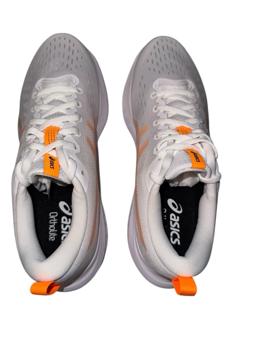 Asics White Sneakers with Bright Orange Accents - Picture 5 of 7